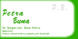 petra buna business card